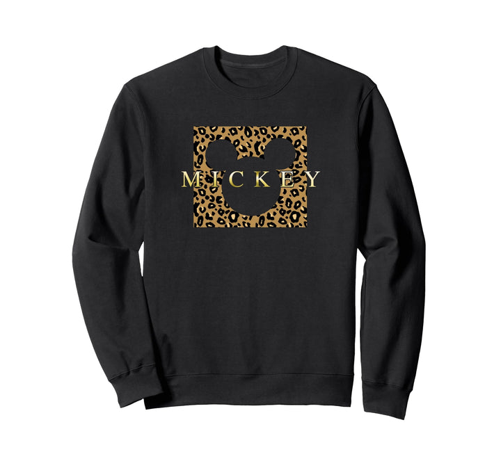 Disney Mickey Mouse Gold Cheetah Print Box Sweatshirt