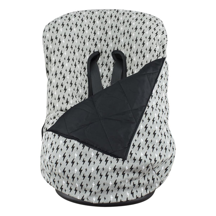 JYOKO KIDS Universal Winterfusssack für Babyschale Babyschale (Baumwolle, Black Rayo) Black Rayo Bau