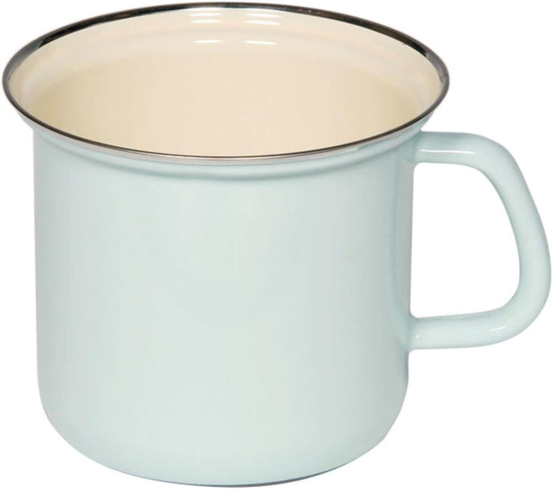 Riess, 0270-006, Topf mit Chromrand 14, CLASSIC - BUNT/PASTELL, Farbe Türkis, Durchmesser 14 cm, Höh
