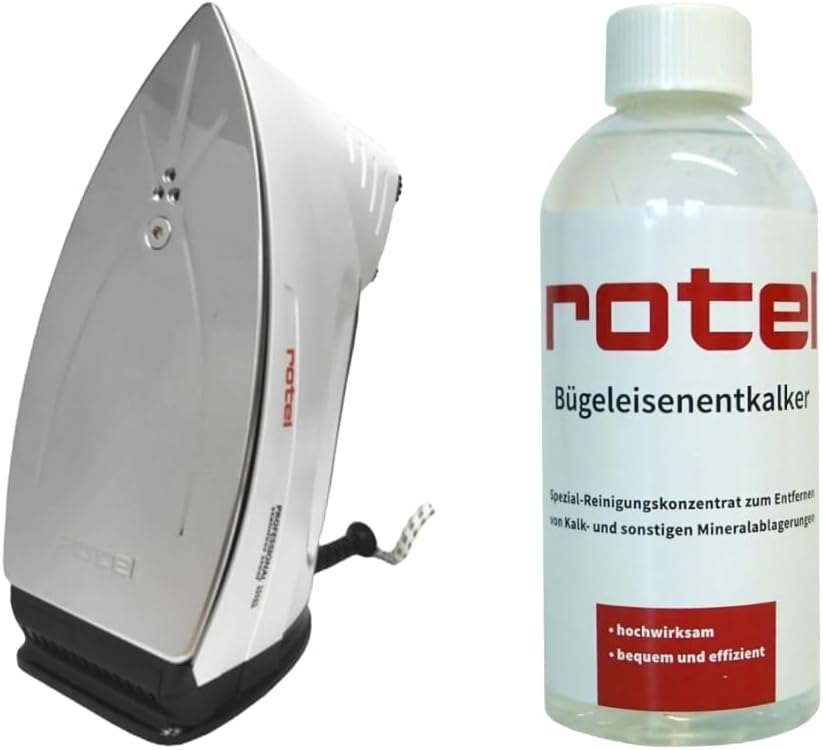 Rotel Professional Extra Schwarz Dampfbügeleisen Bügelstation mit Edelstahlsohle / 800W / isolierter