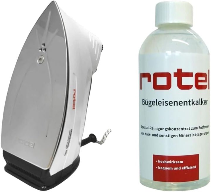 Rotel Professional Extra Schwarz Dampfbügeleisen Bügelstation mit Edelstahlsohle / 800W / isolierter