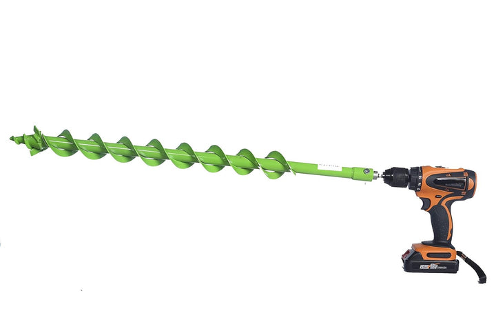 WERHE Profi Bohrer für Erdbohrer 60 mm Pfahlbohrer Brunnenbohrer präzise Bohrspitze Spiral eco Farbe
