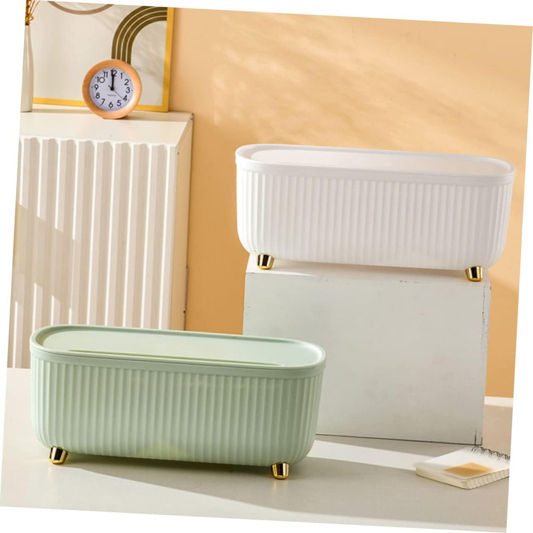 Alipis Plastikbehälter Mülleimer Kabelverwaltungskabel Organizer Box Desktop Kabel Hider Speicher Ne