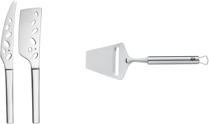 WMF Käse-Set 2-teilig Käsemesser Käsebeil Nuova Cromargan Edelstahl rostfrei poliert & Käsehobel 24
