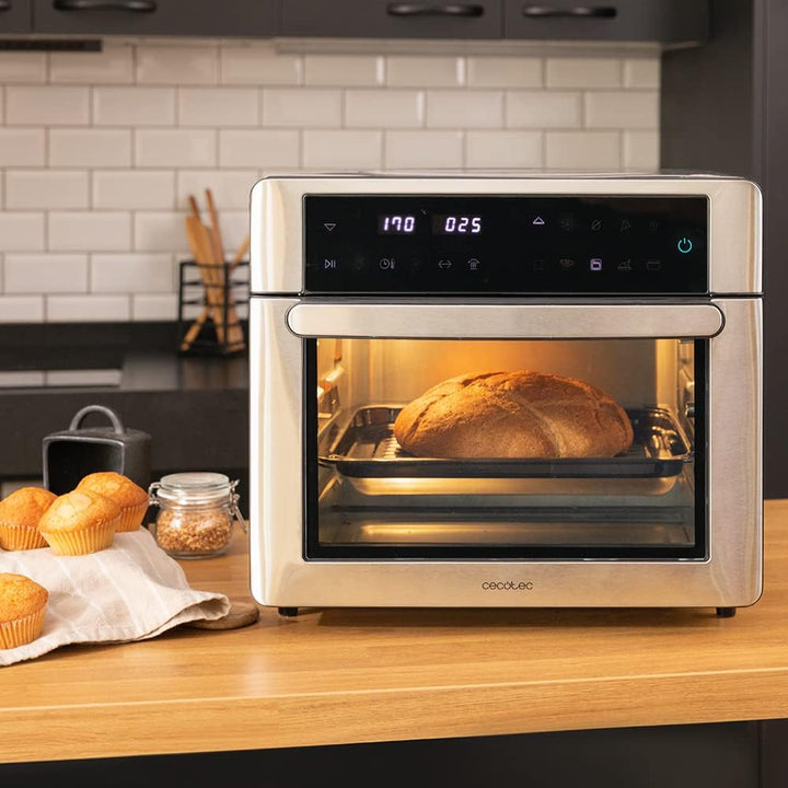 Cecotec Heissluftfritteuse Ofen Bake&Fry 3000 Touch Steel. 1600 W, 30 Liter, Konvektion, Touchscreen