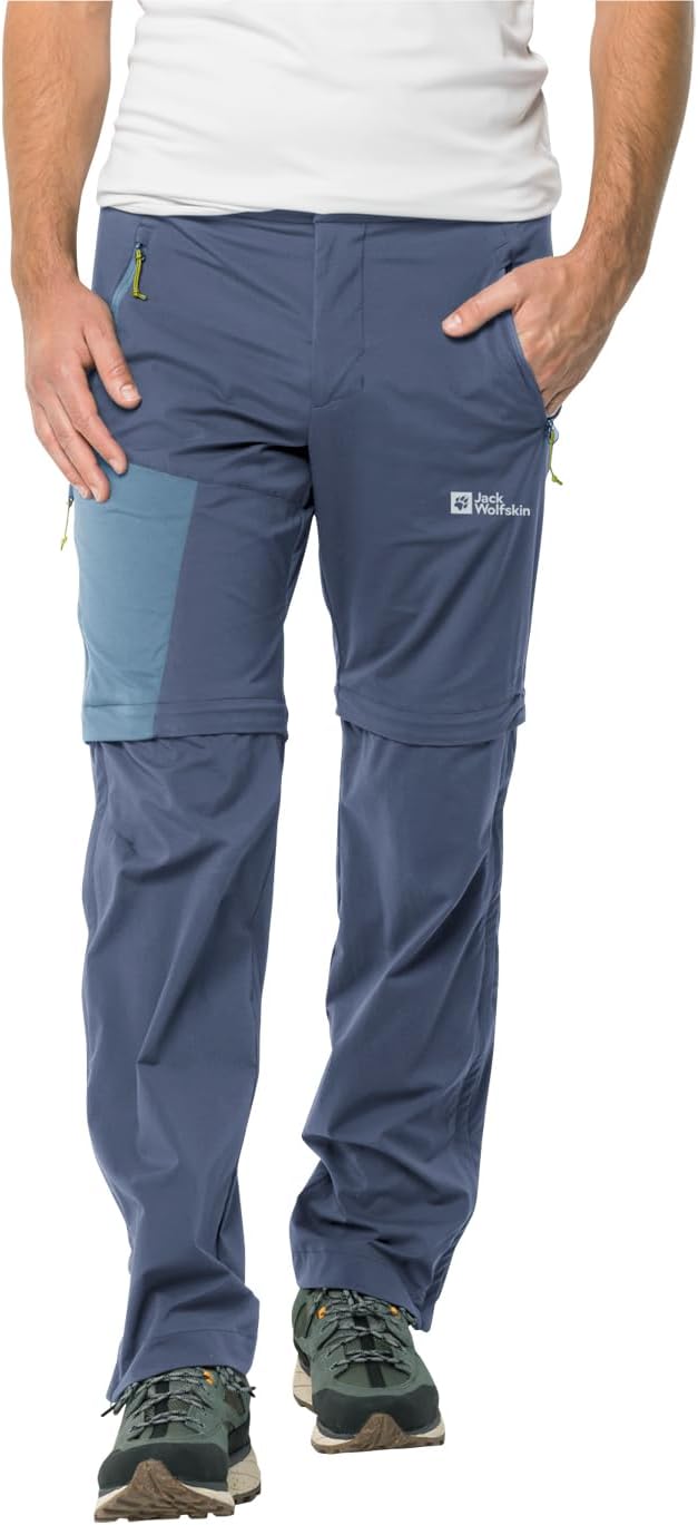 Jack Wolfskin Herren Wanderhose Glastal Zip Away Pants M 48 Evening Sky, 48 Evening Sky