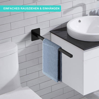 Handtuchhalter Ohne Bohren Einarmig, Bad Handtuchstange Selbstklebender, Edelstahl Habdtuchhalterung