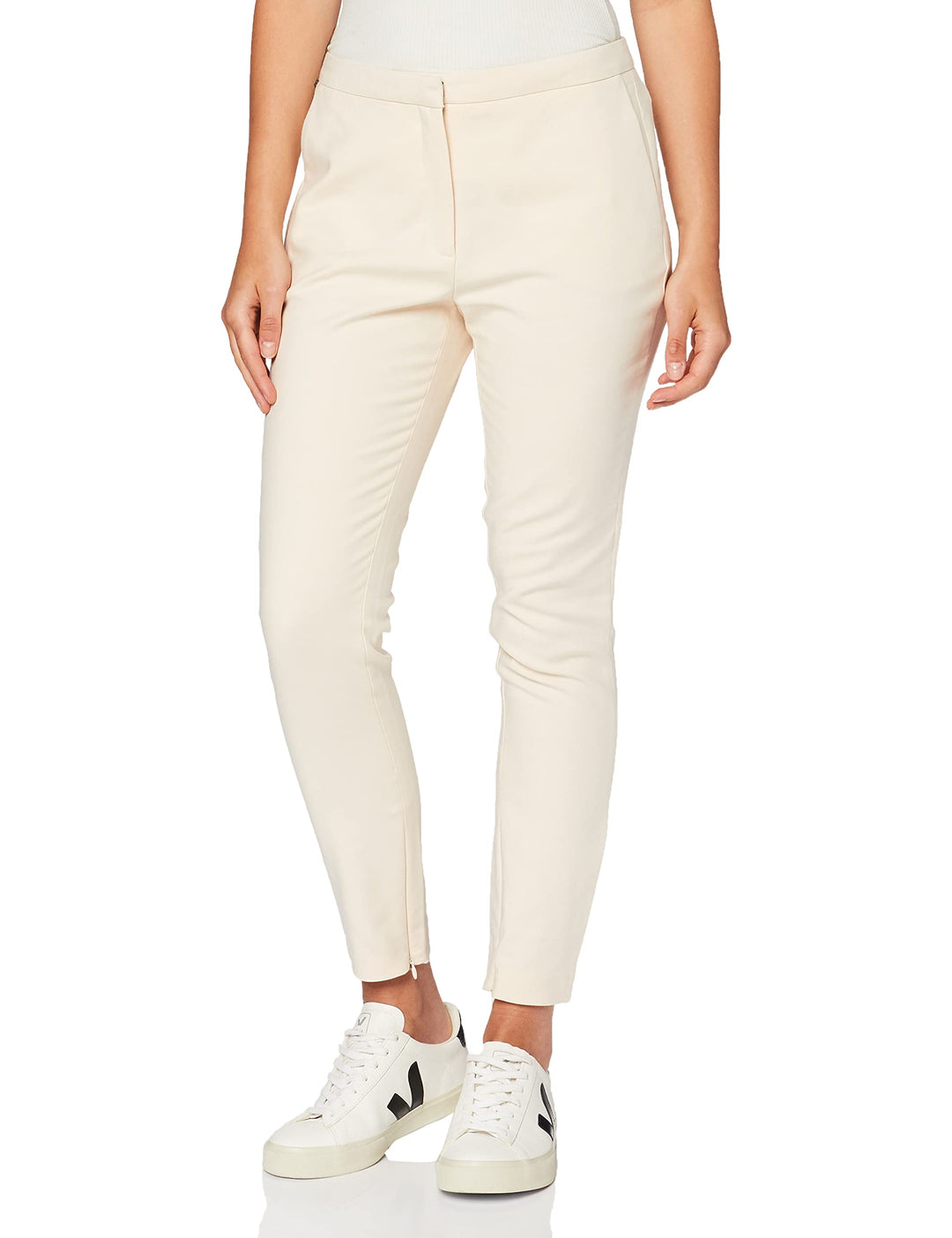 SELECTED FEMME Damen SFMUSE Cropped MW Pant -Sand Dollar Hose, per Pack Beige (Sand Dollar Sand Doll