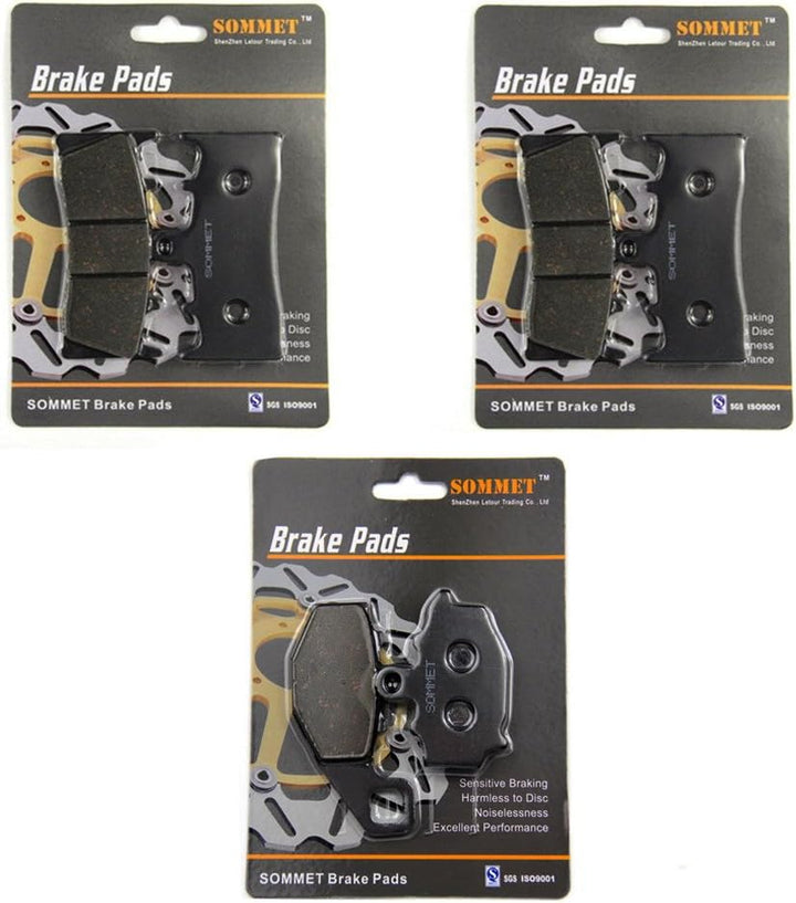 SOMMET Motorrad Bremsbeläge Vorne + Hinten für Kawasaki ZX9R (ZX 900 B/C/E) Ninja (1996-2001)