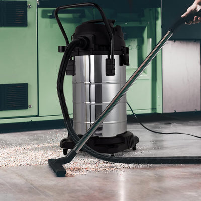 BAUTEC Industriesauger 3.400 W » 80 Liter Edelstahlbehälter » inkl. 10 m Saugschlauch, Düsenset, Hep