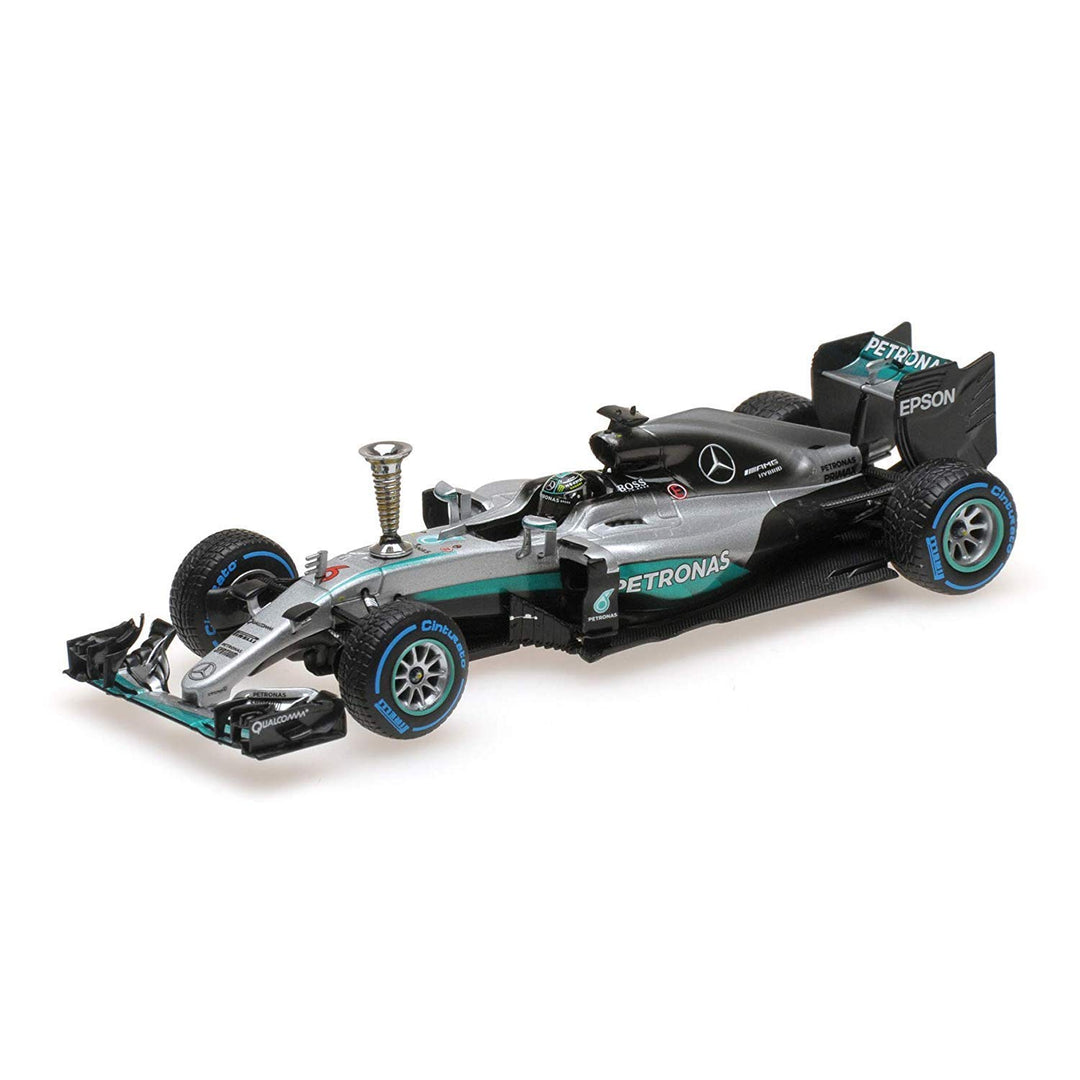 Minichamps 410161006 Mercedes-Benz F1 W07 Hybrid-Sindelfingen Demonstration 2016-Massstab 1:43, Silb