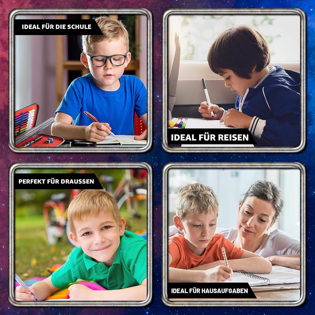 Marvel Federmäppchen für Jungen, Federmäppchen, Fächer, gefüllt, für Schule, Filz, Buntstift, Gesche