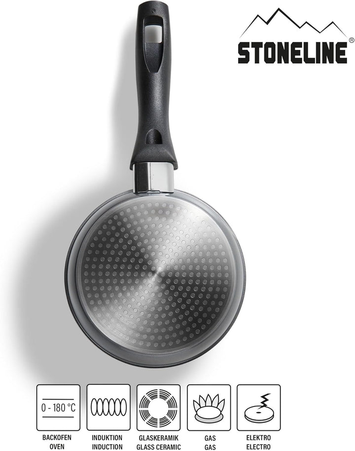 STONELINE® Bratpfanne 16 cm, auch für öl-und fettfreies Braten, kratzfeste Antihaftbeschichtung mit
