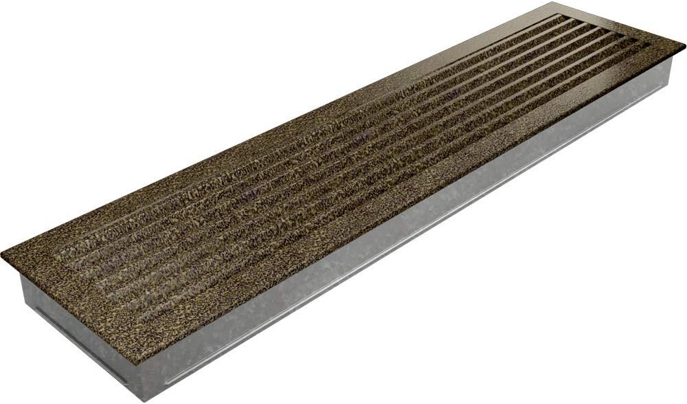 Kratki Lüftungsgitter Kamingitter FRESH 17cm x 70cm schwarz-gold