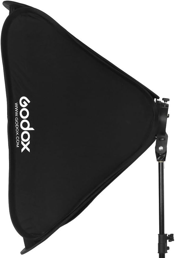 Godox Softbox 80 x 80 cm Kit mit S-Typ Speedlite Halterung und Tragetasche, Faltbare Godox Softbox 8