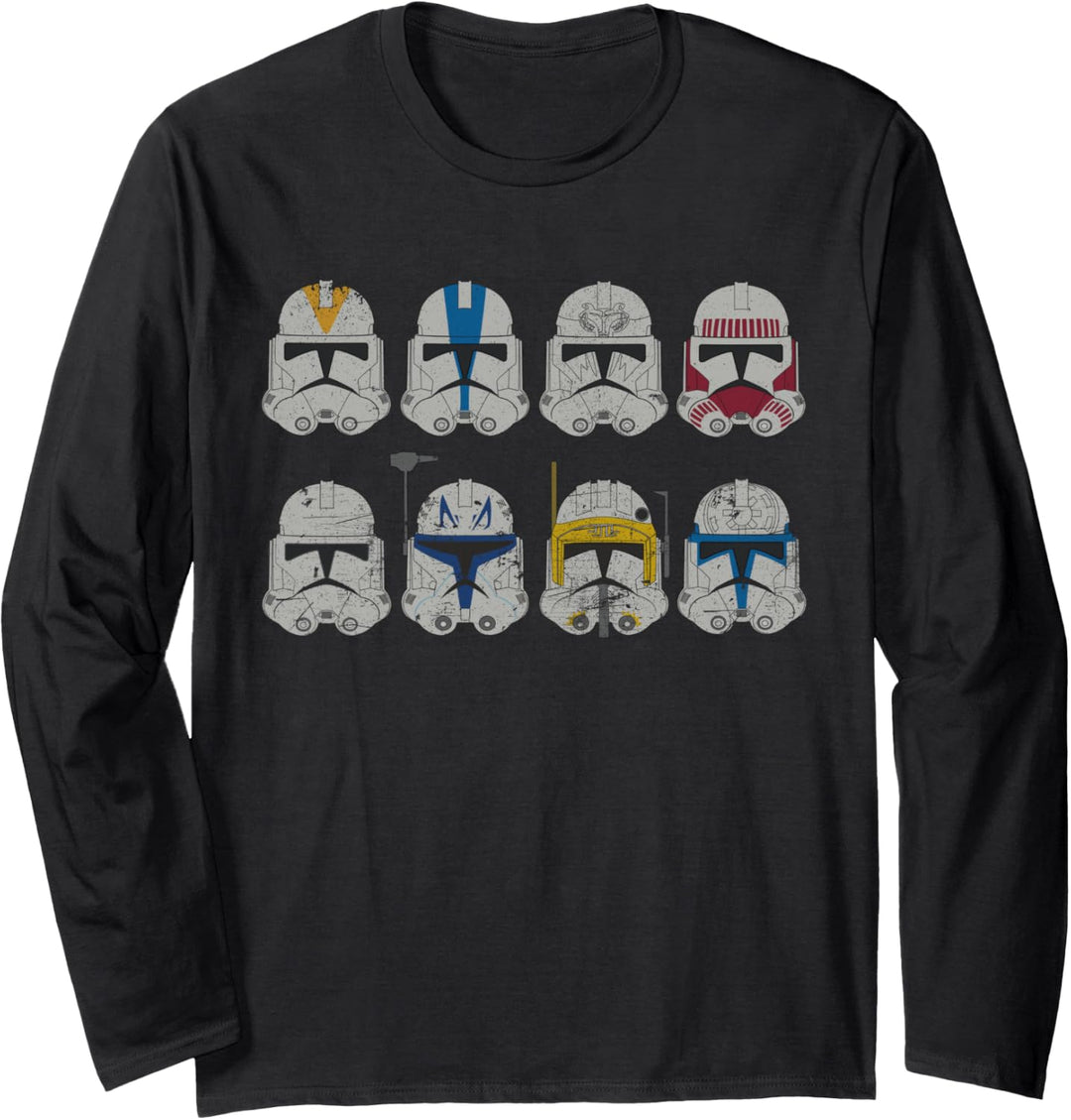 Star Wars Clone Wars Clone Troopers Helmets Langarmshirt