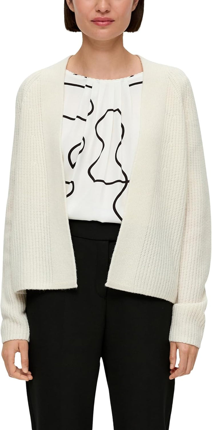 s.Oliver Damen Strickjacke, 42 Creme