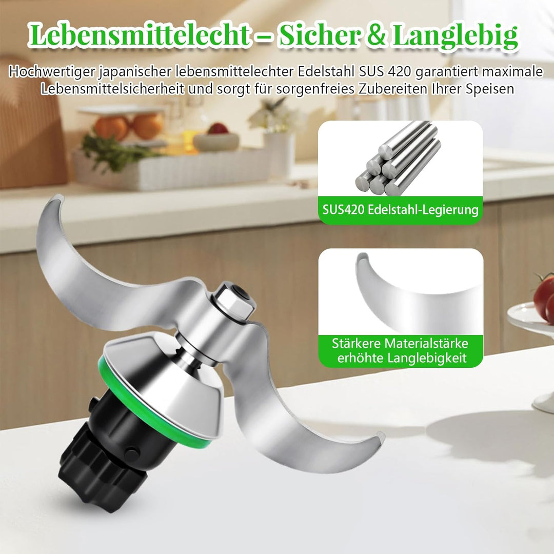 Hossom Teigmesser für Thermomix TM6/ TM5, Ersatzteile für Thermomix Messer, Edelstahl Teigmischmesse