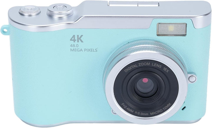 Zunate 48MP 1080P Digitalkamera, Autofokus Vlogging Kamera mit 2.4" Flip Screen und 18X Zoom, eingeb