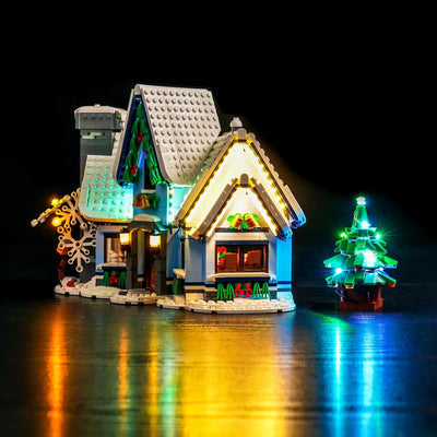 BrickBling Led Licht Set Kompatibel mit Lego 10293 Santa’s Visit (Kein Modell), Dekorationsbeleuchtu