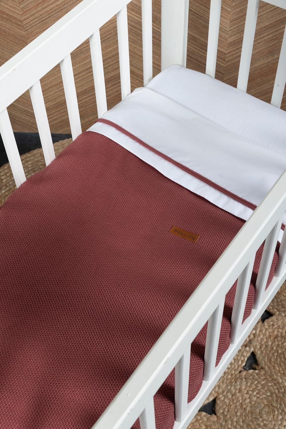 BO BABY'S ONLY - Gitterbettdecke aus Baumwolle mit Teddyfutter - TOG 2.1-100x135 cm - für Jungen und