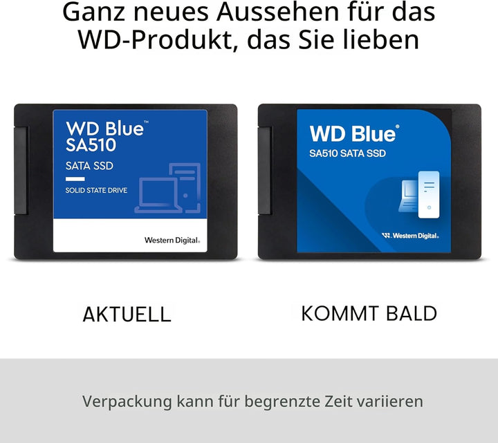 WD Blue SA510 SATA SSD 1 TB 2,5 Zoll (Lesen bis 560 MB/s, Schreiben bis 520 MB/s, Upgrade für PC/Lap