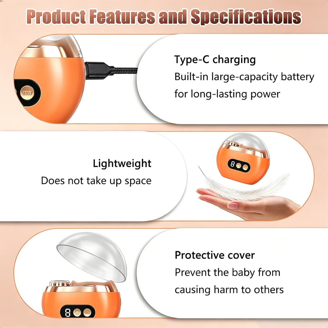 Elektrischer Nagelknipser, 3 in 1 Automatischer Elektrischer Nagelfeile mit LED-Licht, Wiederaufladb