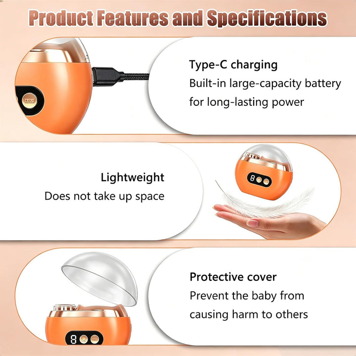 Elektrischer Nagelknipser, 3 in 1 Automatischer Elektrischer Nagelfeile mit LED-Licht, Wiederaufladb