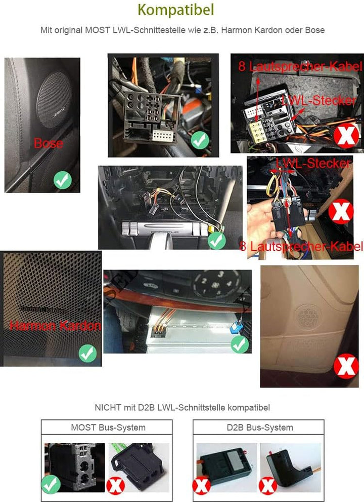 PC001 Most LWL-Verstärker Harman Kardon/Bose Audiosystem Glasfaser Fiber-Optic Decoder Box Für Merce