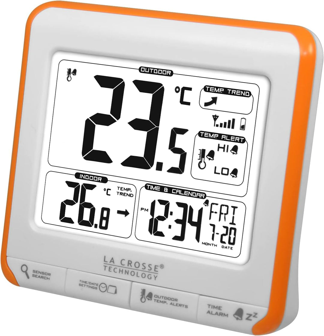 La Crosse Technology Wetterstation mit Warnsignal orange / weiss, orange / weiss