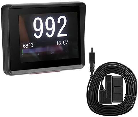 OBD Messgerät, Fydun Auto OBD Multifunktionsmessgerät Digitale Temperatur Spannung Geschwindigkeit H