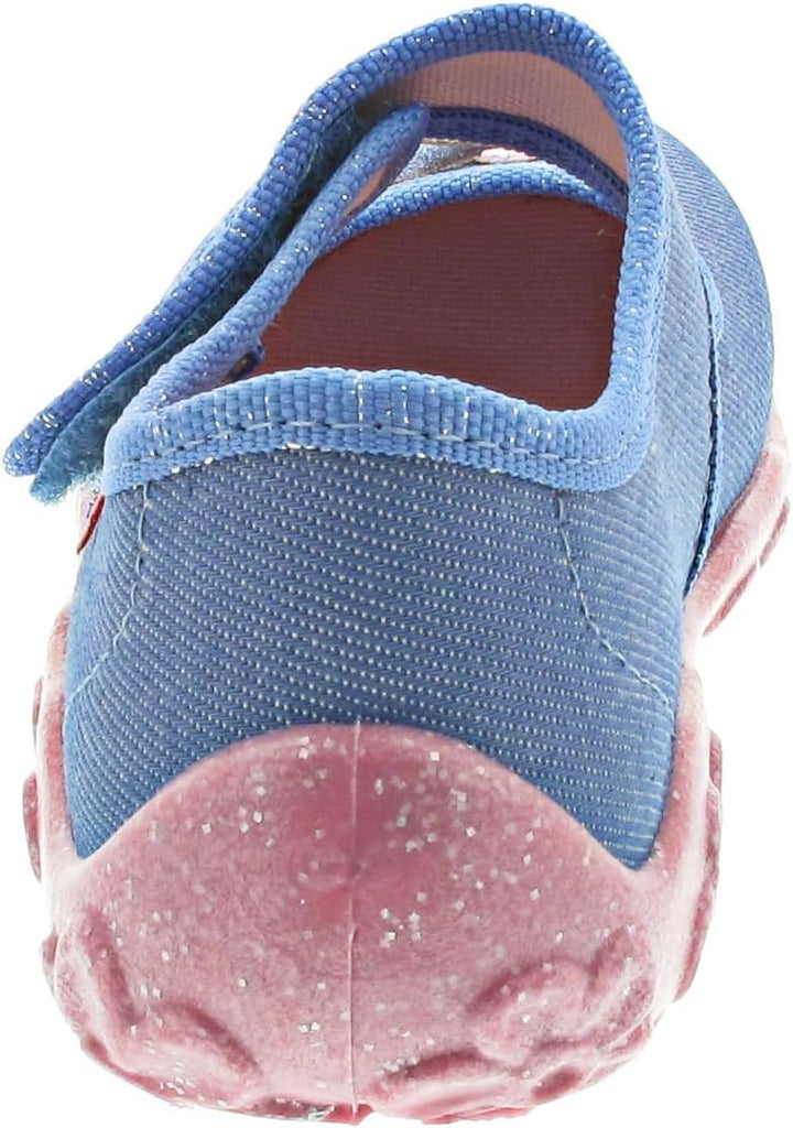 Superfit Mädchen Bonny Hausschuhe 23 EU Blau Rosa 8020, 23 EU Blau Rosa 8020