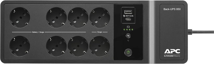 APC by Schneider Electric BE850G2-IT Back-UPS ES (8-Fach Überspannungsschutz, 2X USB-Ladeanschluss)