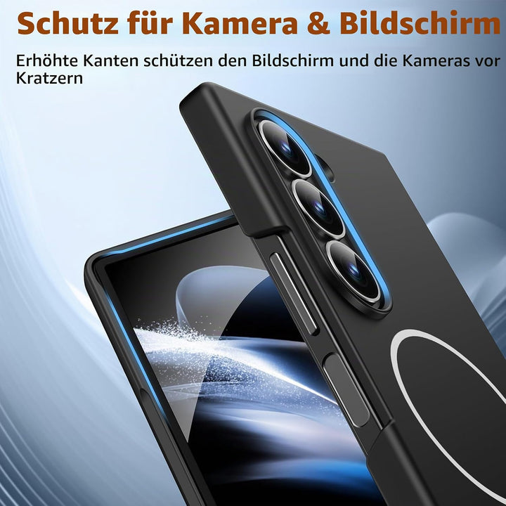 für Samsung Galaxy Z Fold 7 Hülle [Kompatibel mit MagSafe] mit Displayschutzfolie, Hart PC Ultra Dün