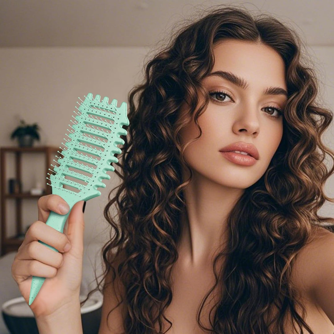 Lockenbürste - Curl Brush & Curly Hair Brush -Haarbürste locken kamm Belüftetes Design, Sanft entwir