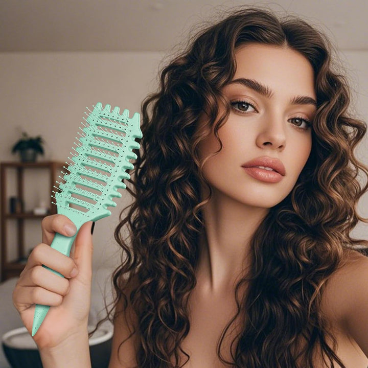 Lockenbürste - Curl Brush & Curly Hair Brush -Haarbürste locken kamm Belüftetes Design, Sanft entwir
