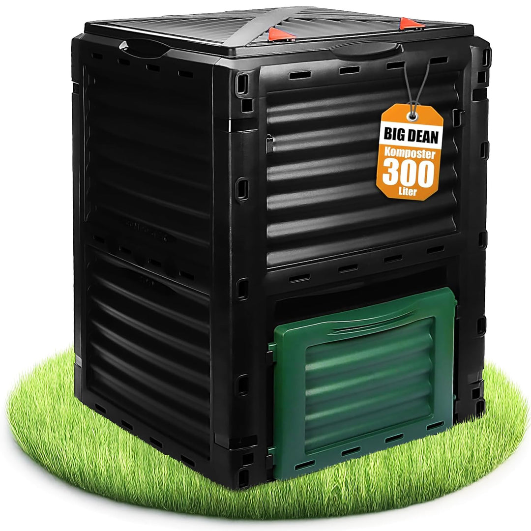 BigDean Komposter Garten 300 Liter – Schnellkomposter aus wetterfestem Kunststoff & Made in Europe 1