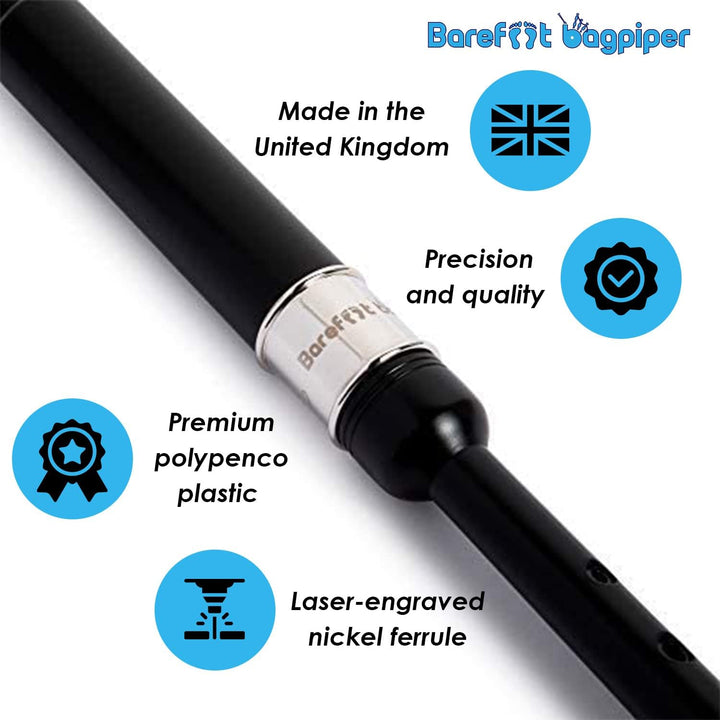 Barefoot Dudelsack Übungssack Chanter Standardlänge 45,7 cm Inklusive brauner Tragetasche. 2 Quality