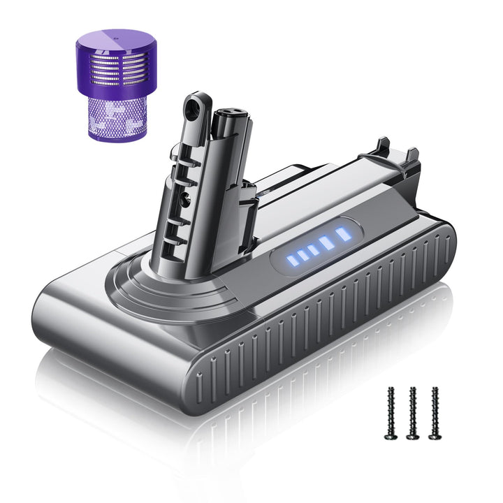 V10 Akku für Dyson, 6000mAh GGiking Ersatzakku für Dyson V10 SV12 Animal Absolute Motörhead Fluffy T