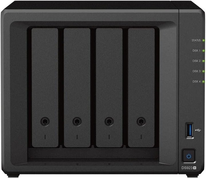 Synology DS923+ 16TB 4 Bay Desktop NAS Lösung, installiert mit 4 x 4 TB Western Digital Red Plus Lau