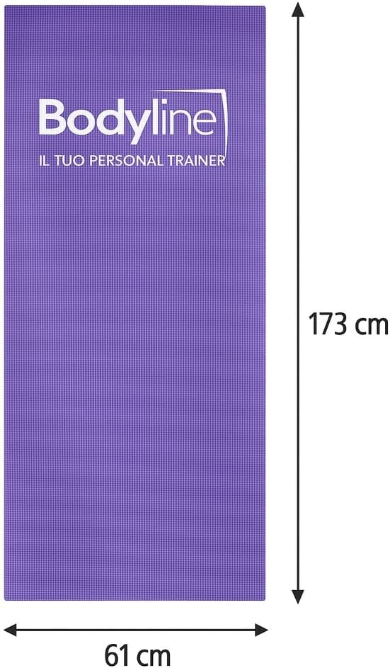 Bodyline Pilates Yoga-Fitness-Trainingsmatte mit Gummibändern und Schultergurt — Matte für Heim- und
