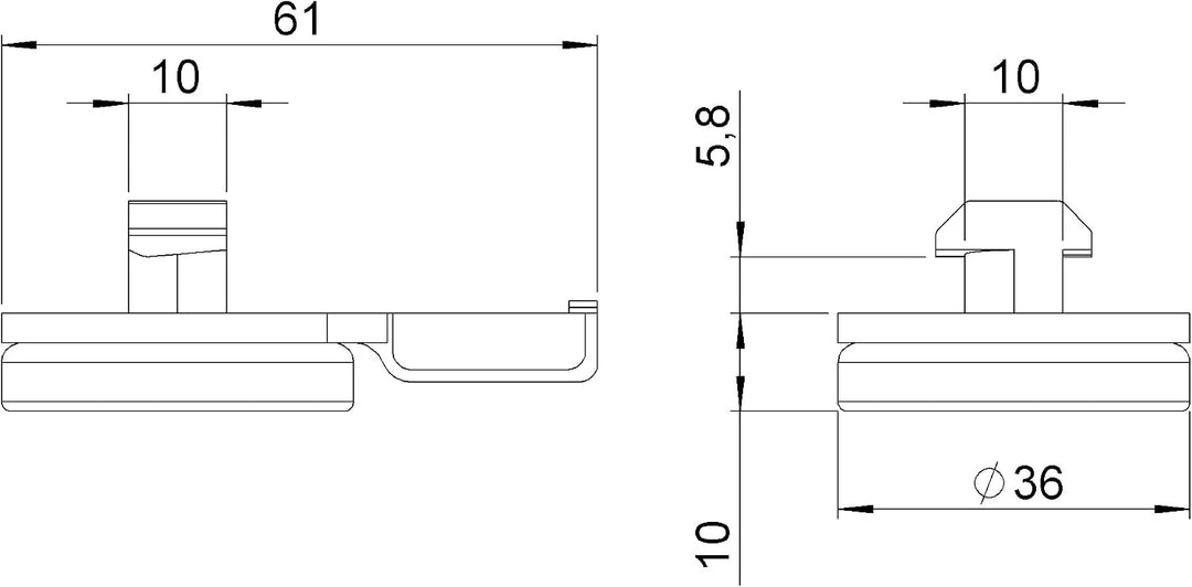 20x Nutfuss Nut 10 - Typ B - mit Anti-Slip-Platte 20 Nut 10 - Typ B, 20 Nut 10 - Typ B