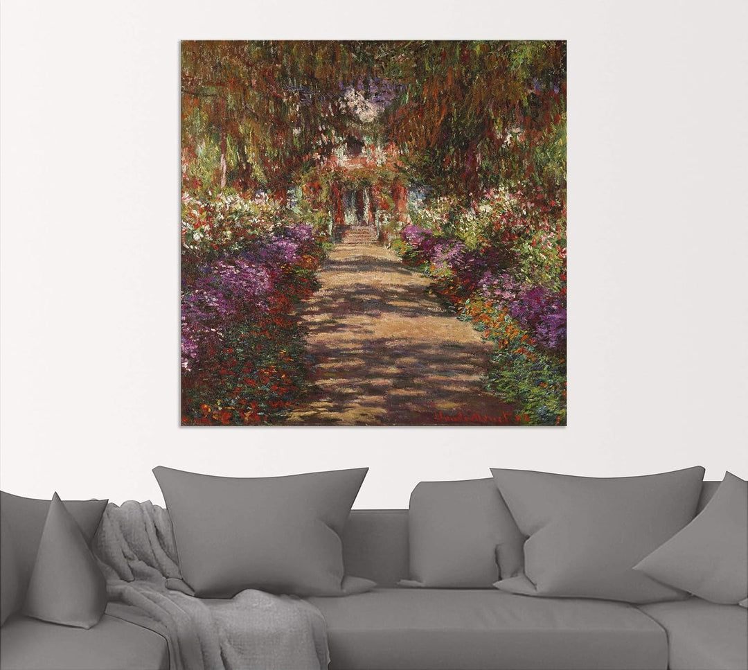 ARTland Wandbild Alu Verbundplatte für Innen & Outdoor Bild 40x40 cm Pflanzen Bäume Blumen Weg in Mo