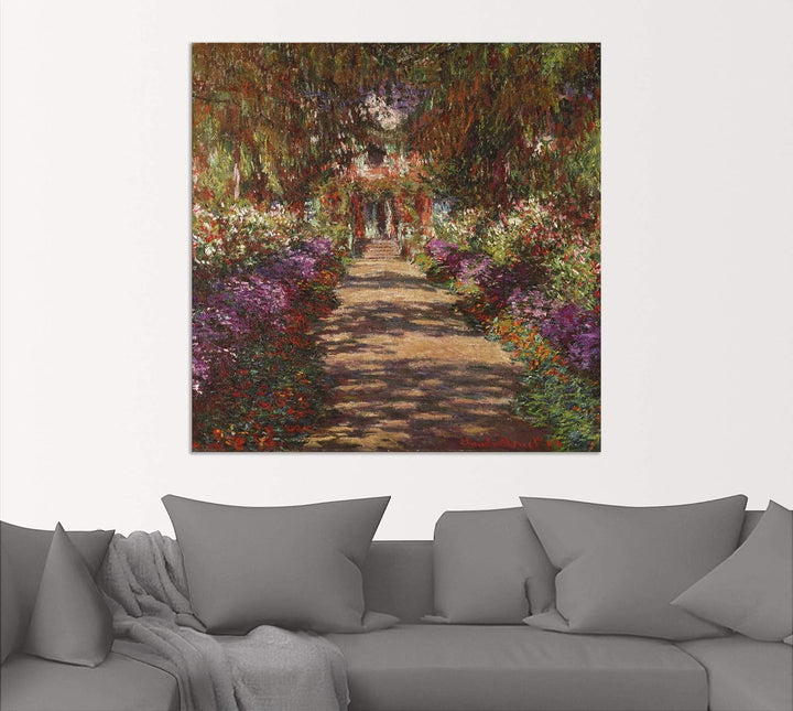 ARTland Wandbild Alu Verbundplatte für Innen & Outdoor Bild 40x40 cm Pflanzen Bäume Blumen Weg in Mo