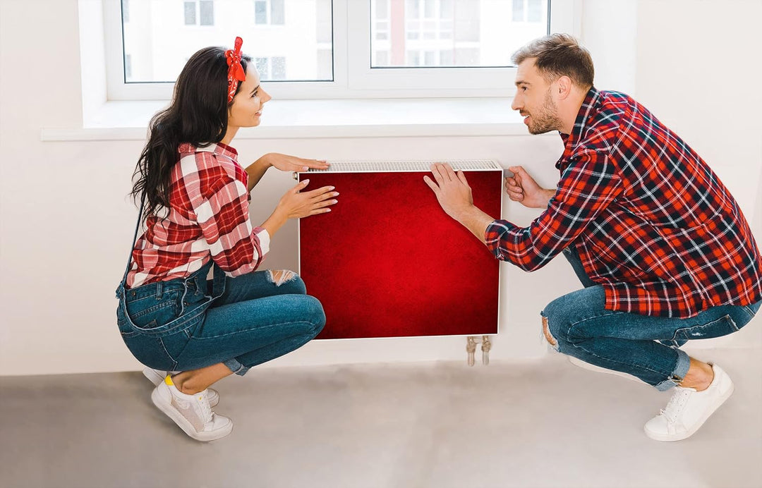 Magnet Heizkörperverkleidung Heizkörperabdeckung Heizung Schutz, 60x60 Motiv ROT 60x60 cm, 60x60 cm