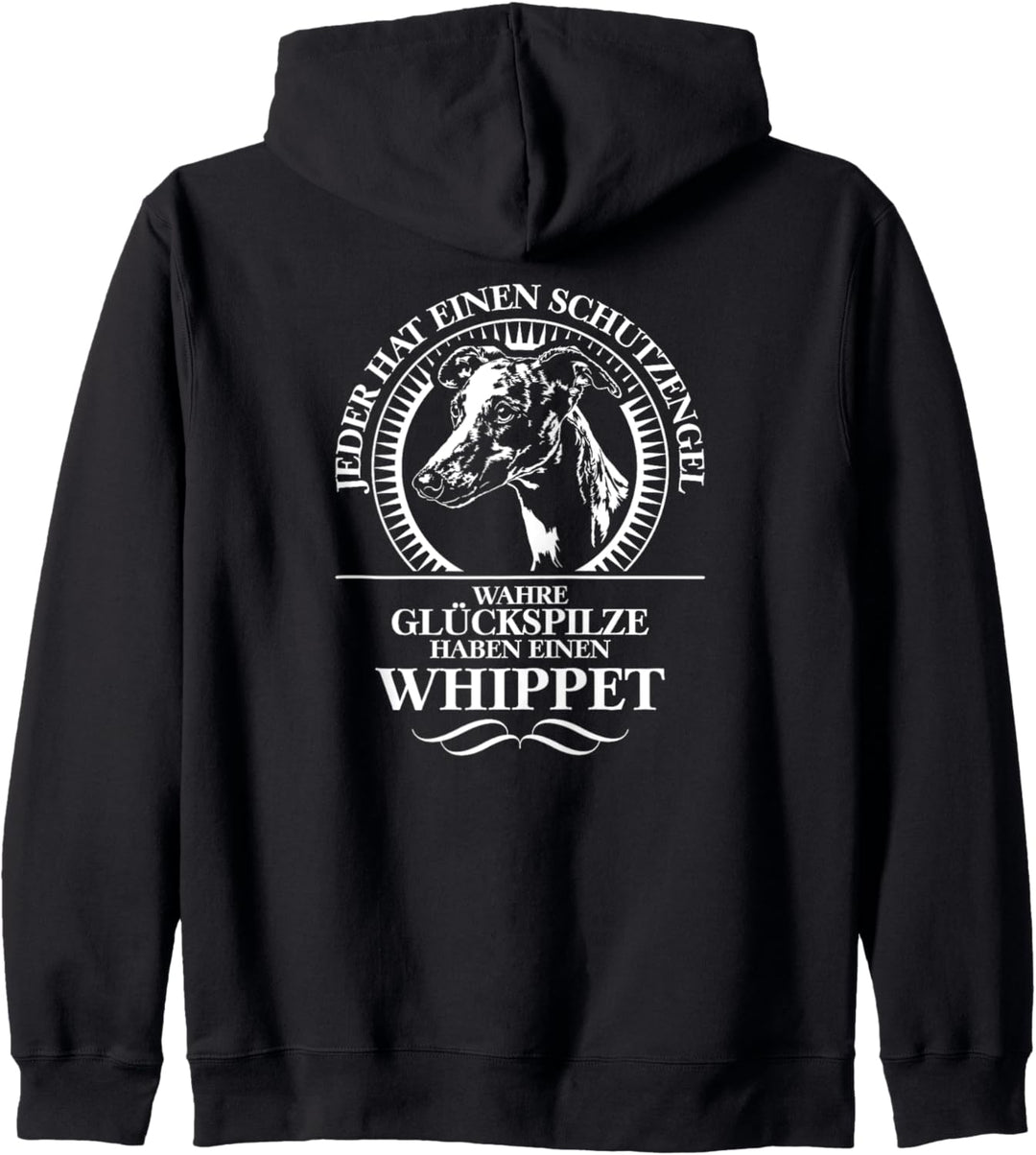 Whippet Schutzengel Hund Hunde Windhund Hundespruch Kapuzenjacke