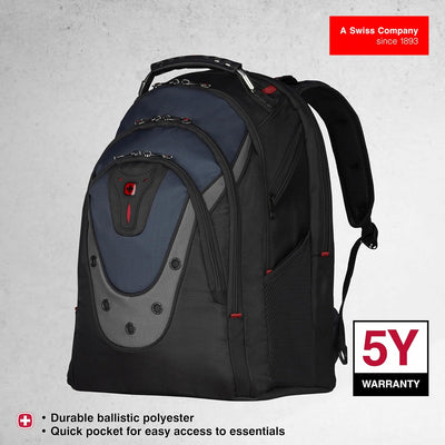 WENGER Ibex Laptop-Rucksack mit Tabletfach, Notebook bis 17 Zoll, Tablet bis 10 Zoll, Organizer, 23