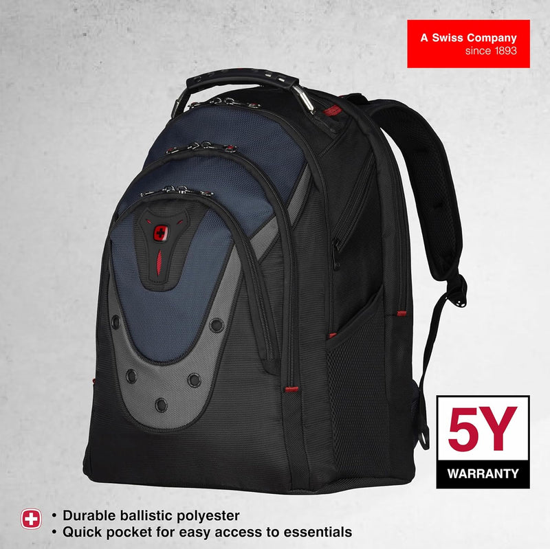 WENGER Ibex Laptop-Rucksack mit Tabletfach, Notebook bis 17 Zoll, Tablet bis 10 Zoll, Organizer, 23