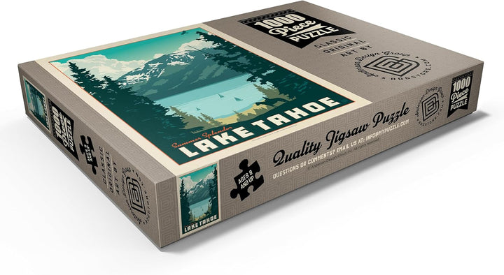 Lake Tahoe: Tahoe Summer, Vintage Poster - Premium 1000 Teile Puzzle - MyPuzzle Sonderkollektion von