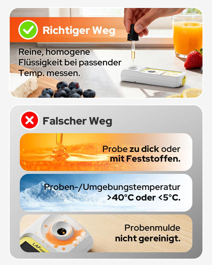 Digitales Refraktometer mit ATC für Weinherstellung, Heimbrauen, 0~95% Brix Refraktometer Zuckergeha